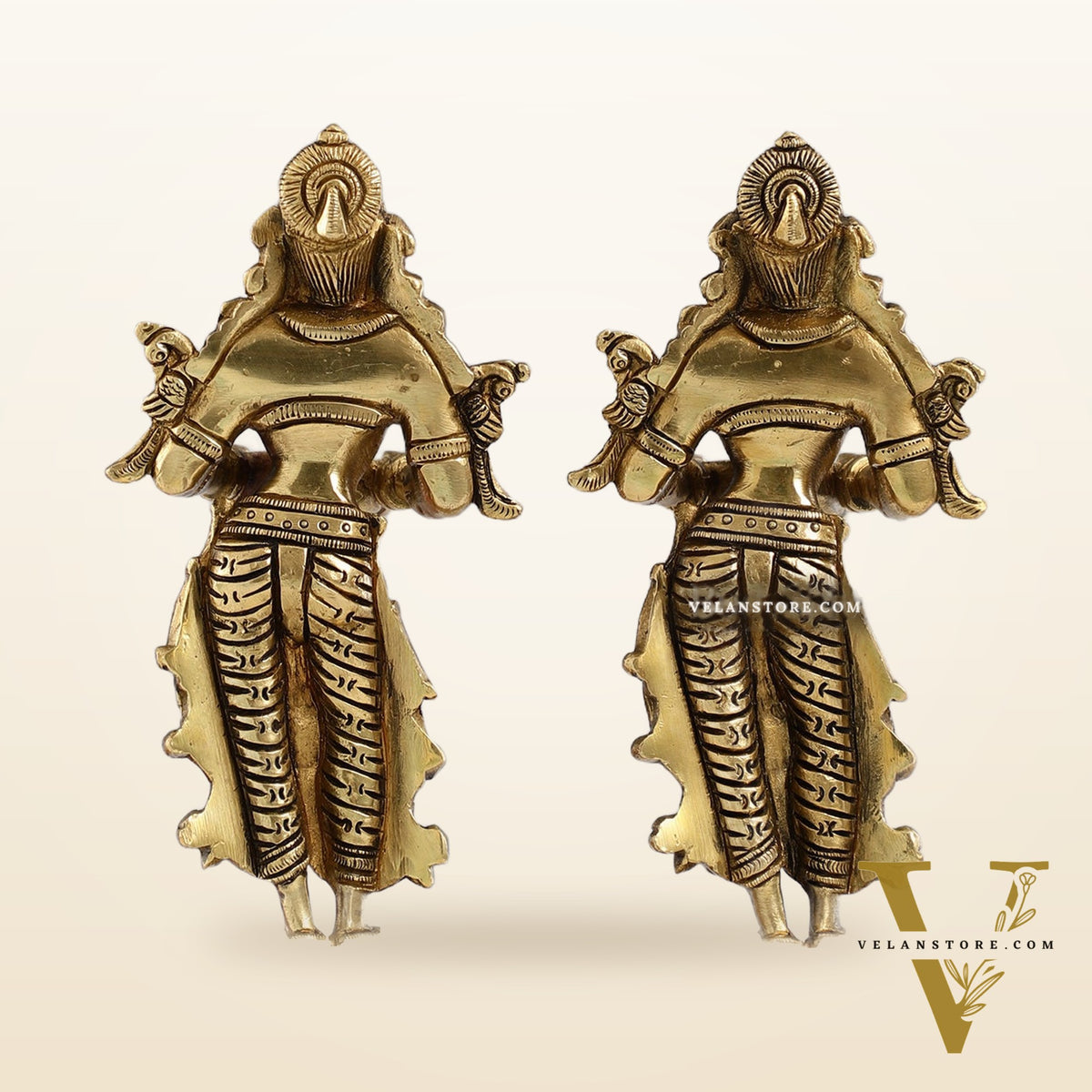 Brass Deep Lakshmi Pavaai Vilakku - 9 inch