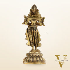 Brass Deep Lakshmi Pavaai Vilakku - 9 inch