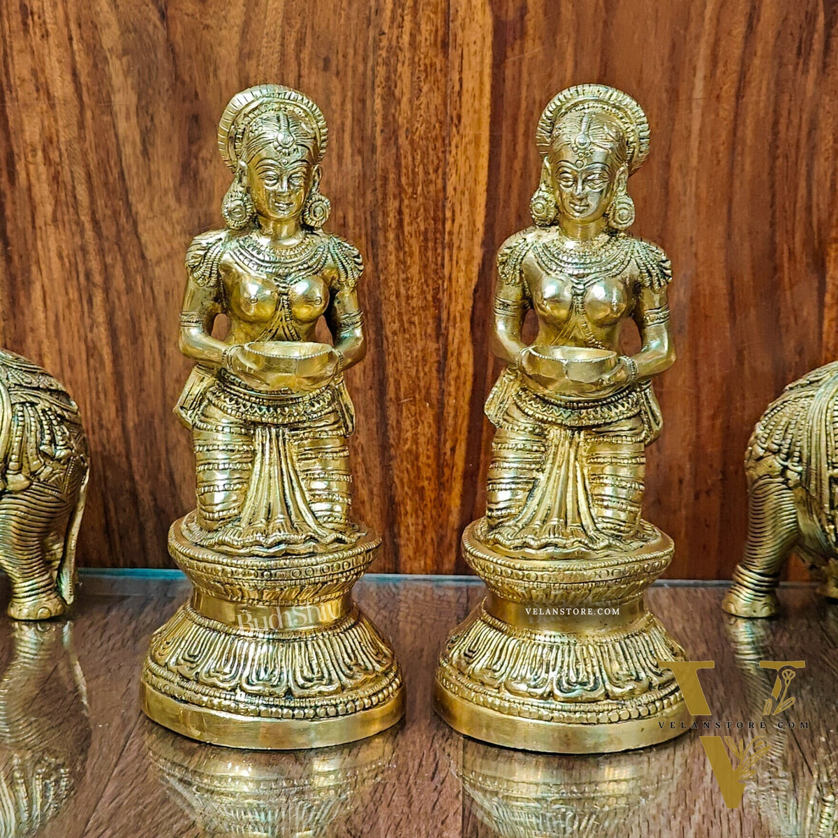Brass Deep Lakshmi pavaai Vilakku 9"