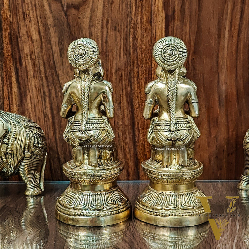 Brass Deep Lakshmi pavaai Vilakku 9"