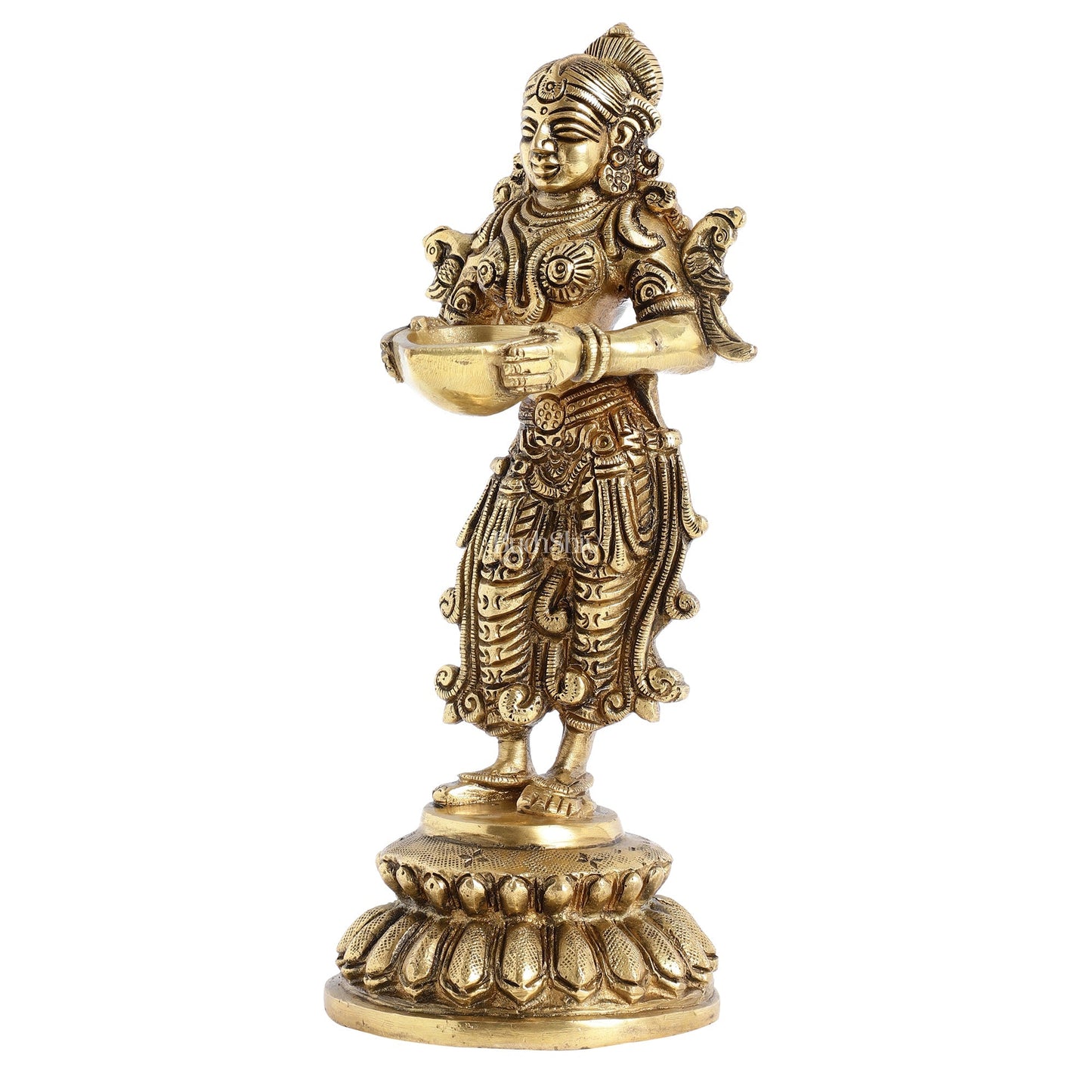 Brass Deep Lakshmi Pavaai Vilakku - 9 inch