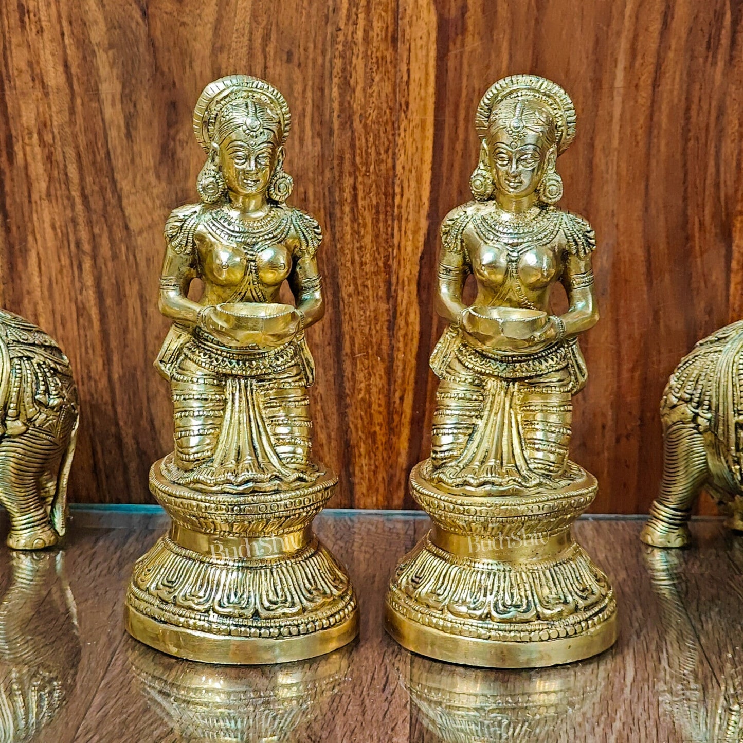 Brass Deep Lakshmi pavaai Vilakku 9"