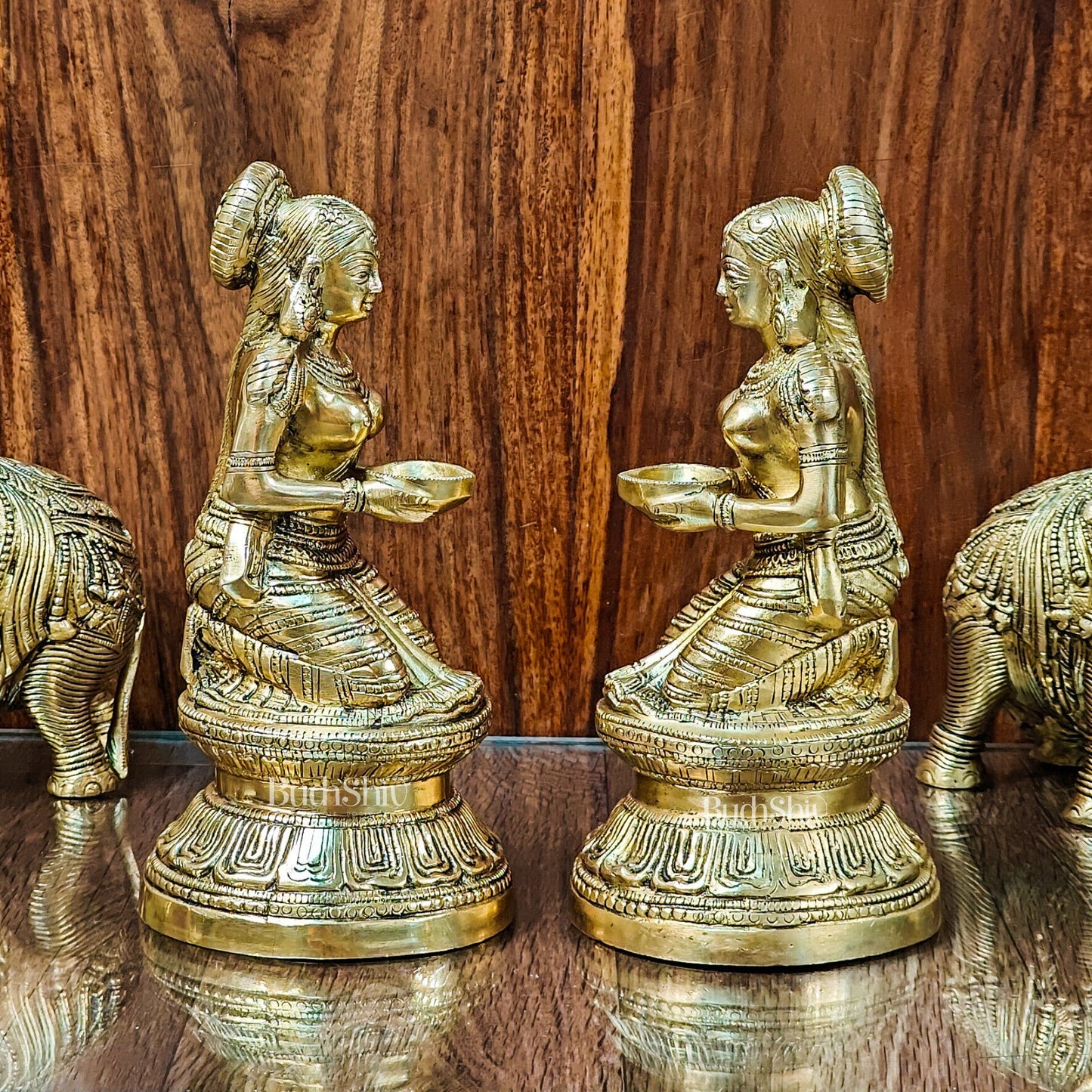 Brass Deep Lakshmi pavaai Vilakku 9"