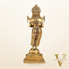 Brass Deep Lakshmi Statue with Diyas | Handcrafted Lady Statue 14"