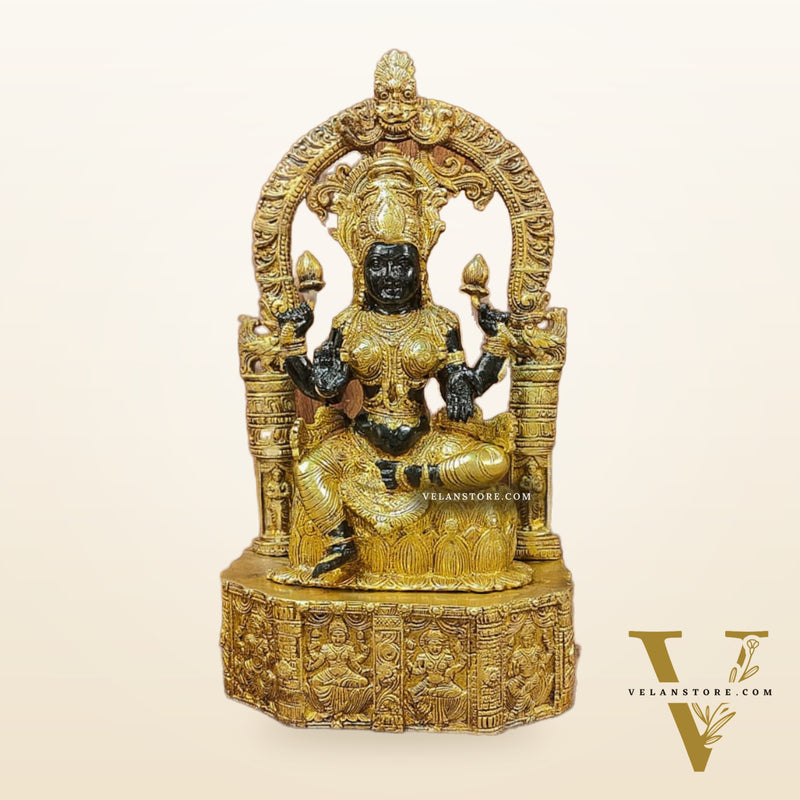 Brass Devi Lakshmi Goddess Padmavati Amman | Divine Hindu Goddess Statue 20"