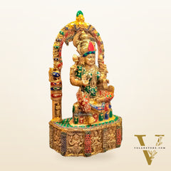 Brass Devi Lakshmi Goddess Padmavati Amman | Divine Hindu Goddess Statue 20"