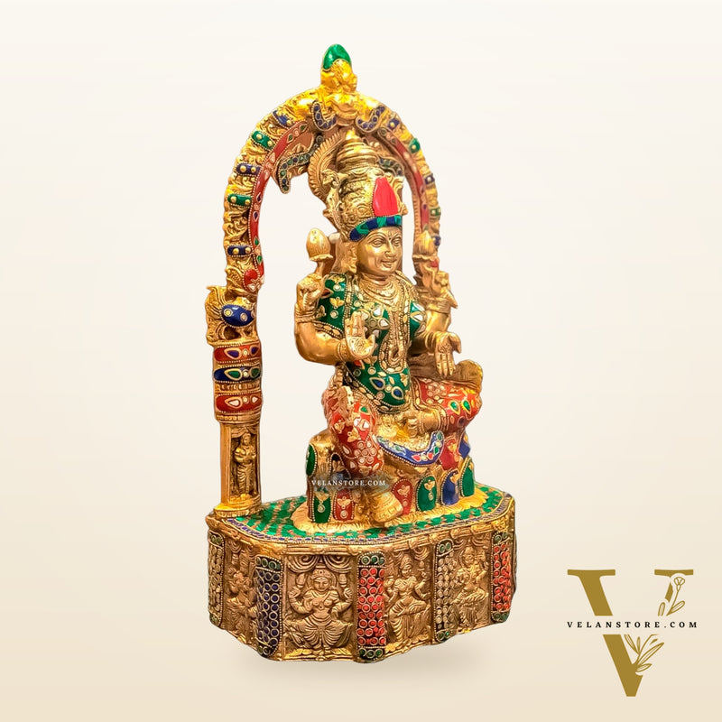 Brass Devi Lakshmi Goddess Padmavati Amman | Divine Hindu Goddess Statue 20"