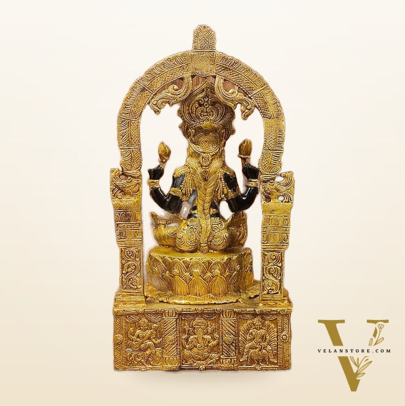 Brass Devi Lakshmi Goddess Padmavati Amman | Divine Hindu Goddess Statue 20"