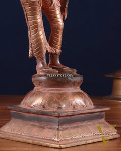 Brass Devi Parvati Uma Idol | 10 Inches | red sand finish