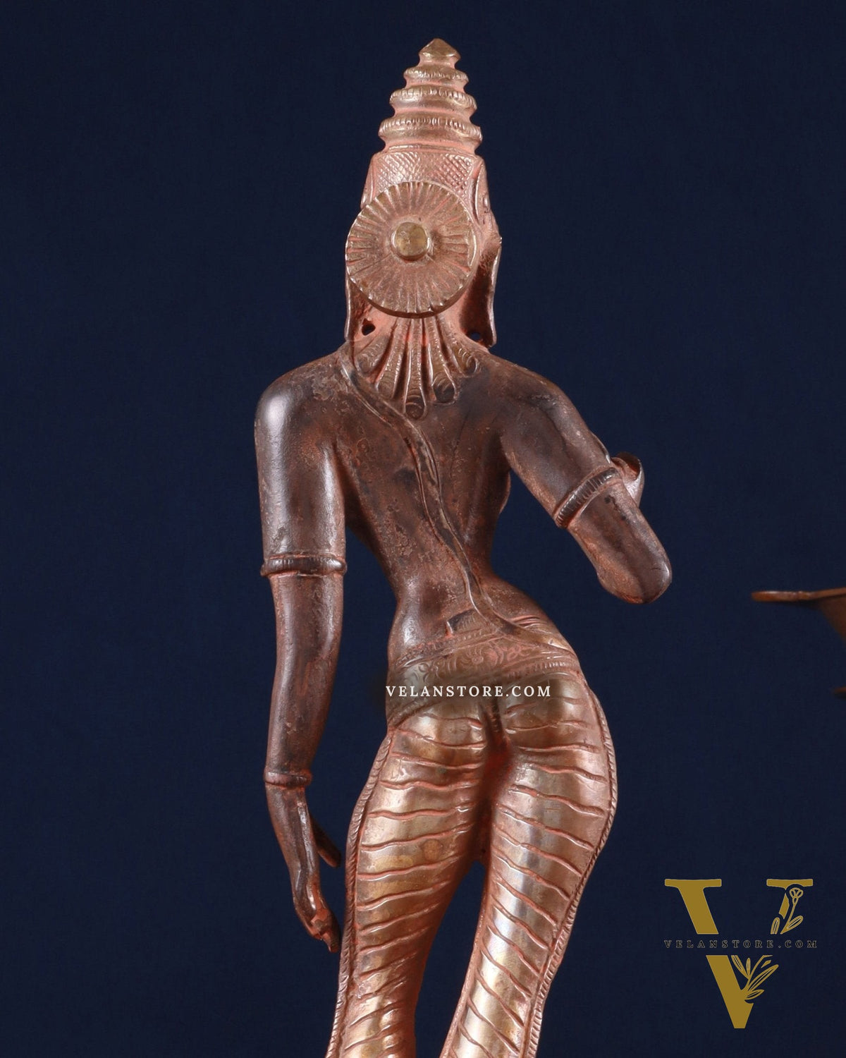 Brass Devi Parvati Uma Idol | 10 Inches | red sand finish