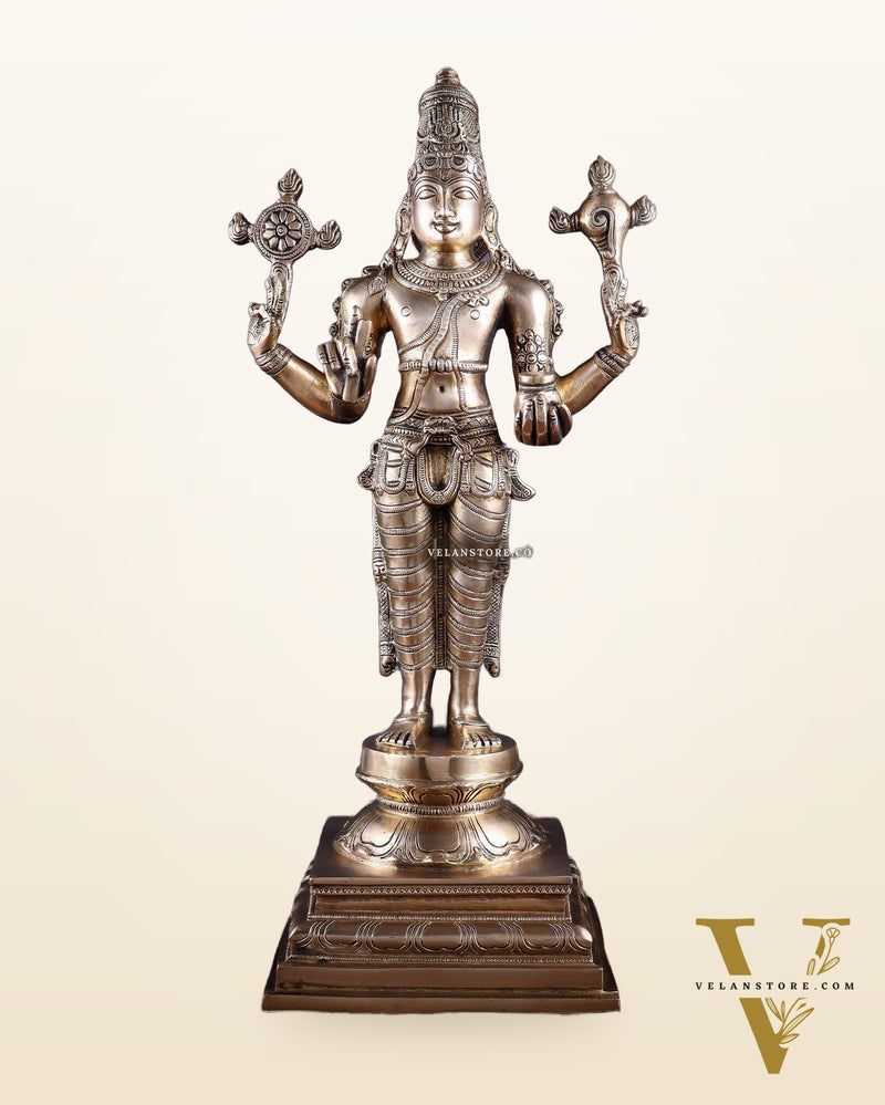 Brass Dhanvantari Sculpture - 20" Height