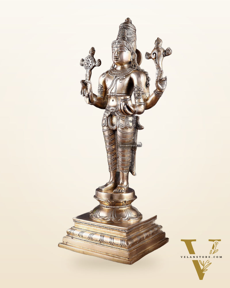 Brass Dhanvantari Sculpture - 20" Height
