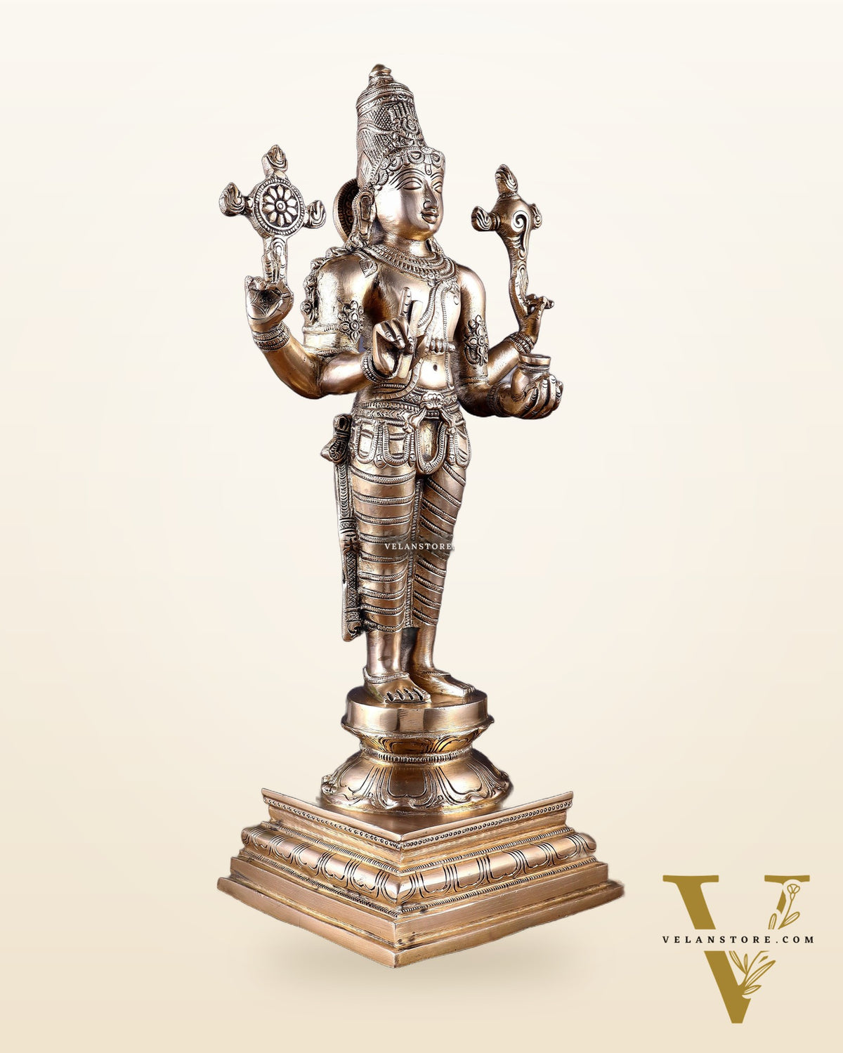 Brass Dhanvantari Sculpture - 20" Height