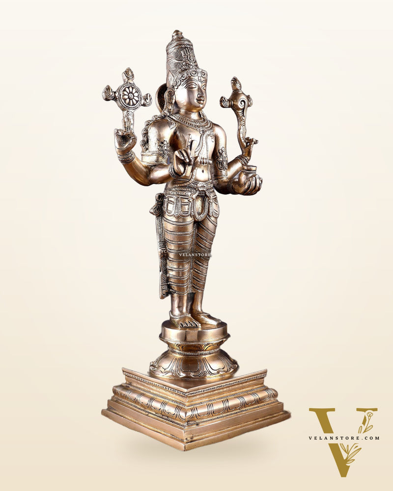 Brass Dhanvantari Sculpture - 20" Height