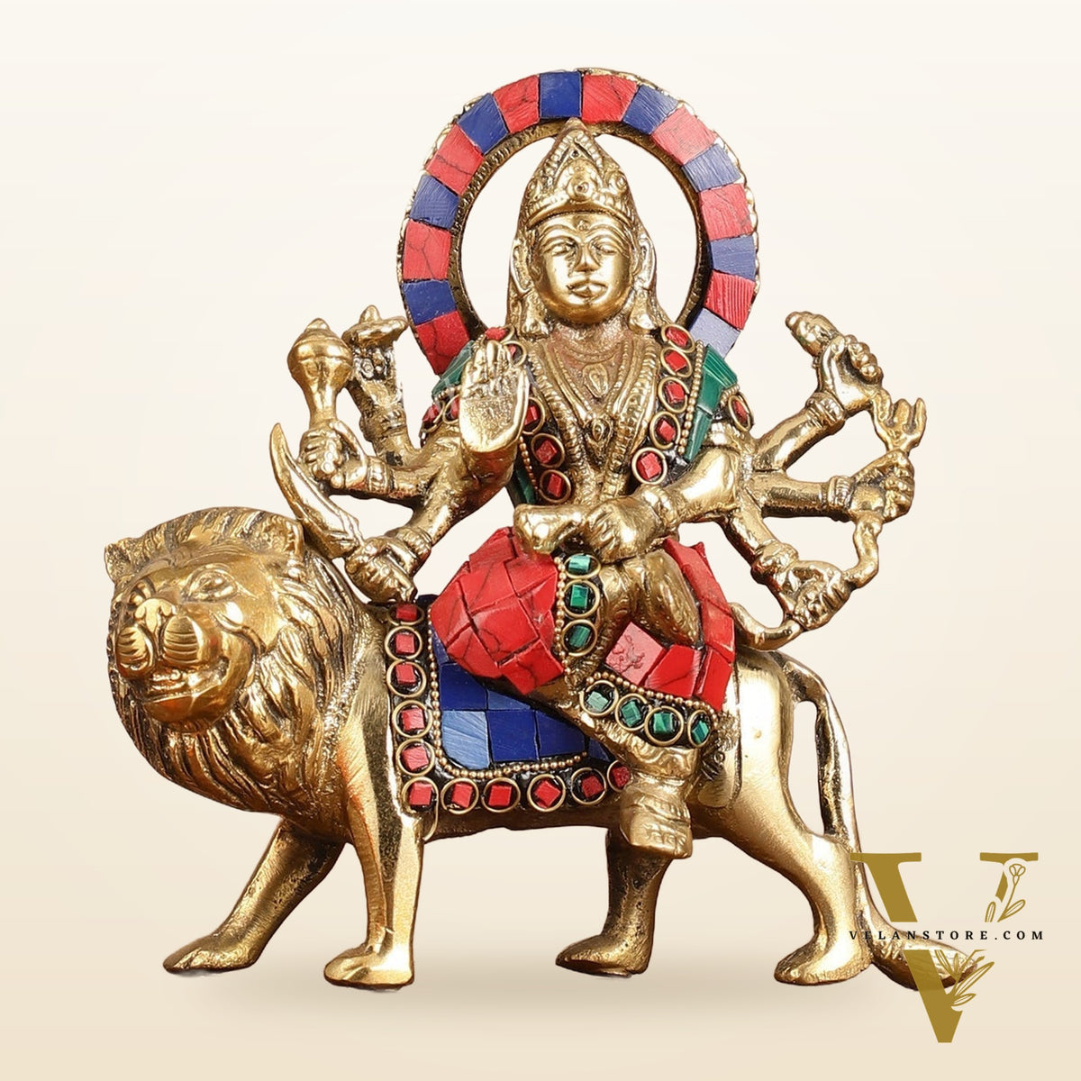 Brass durga mata idol 6 inch