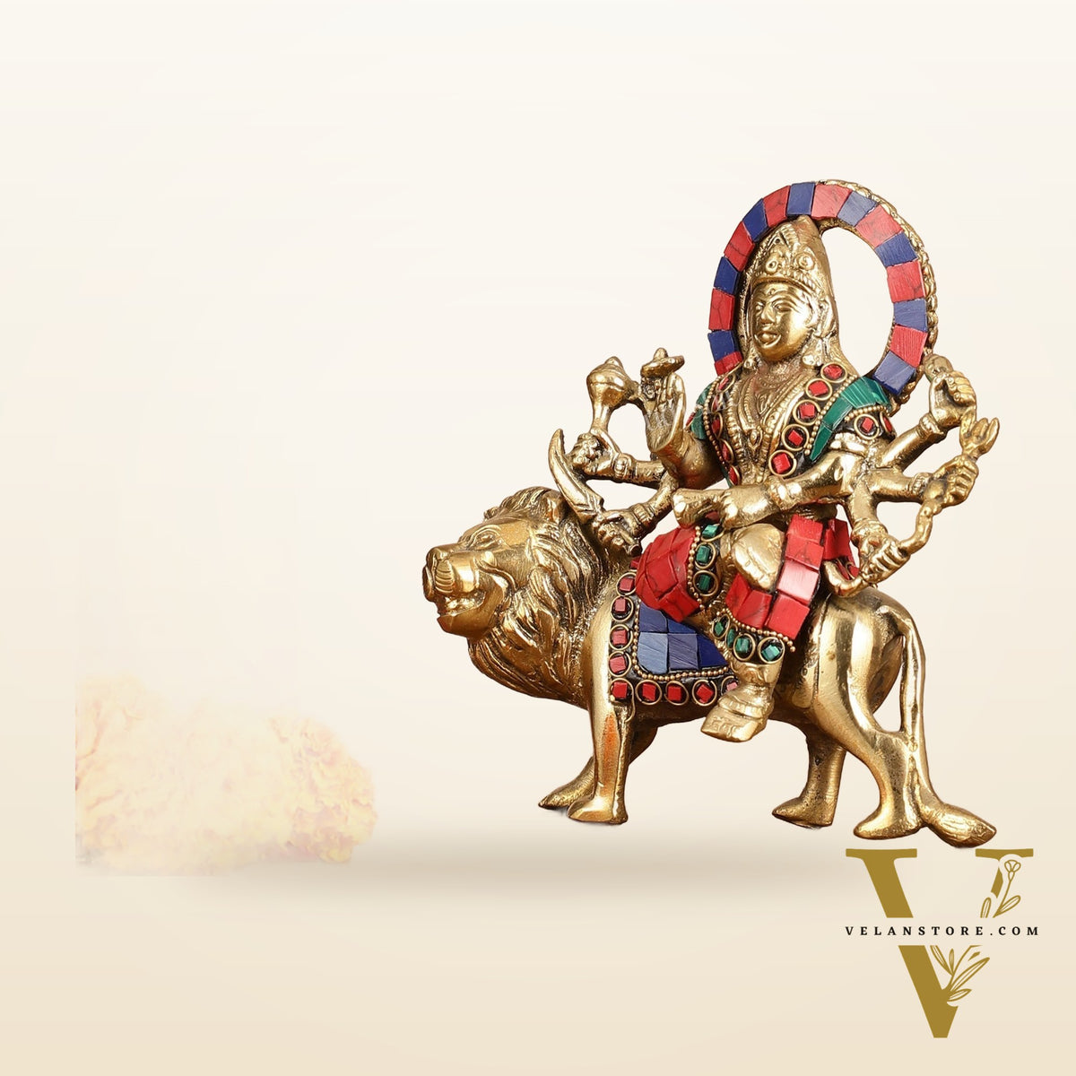 Brass durga mata idol 6 inch