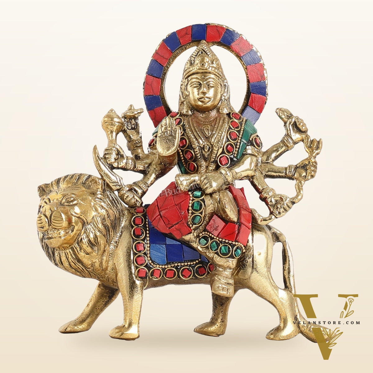 Brass durga mata idol 6 inch