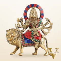 Brass durga mata idol 6 inch