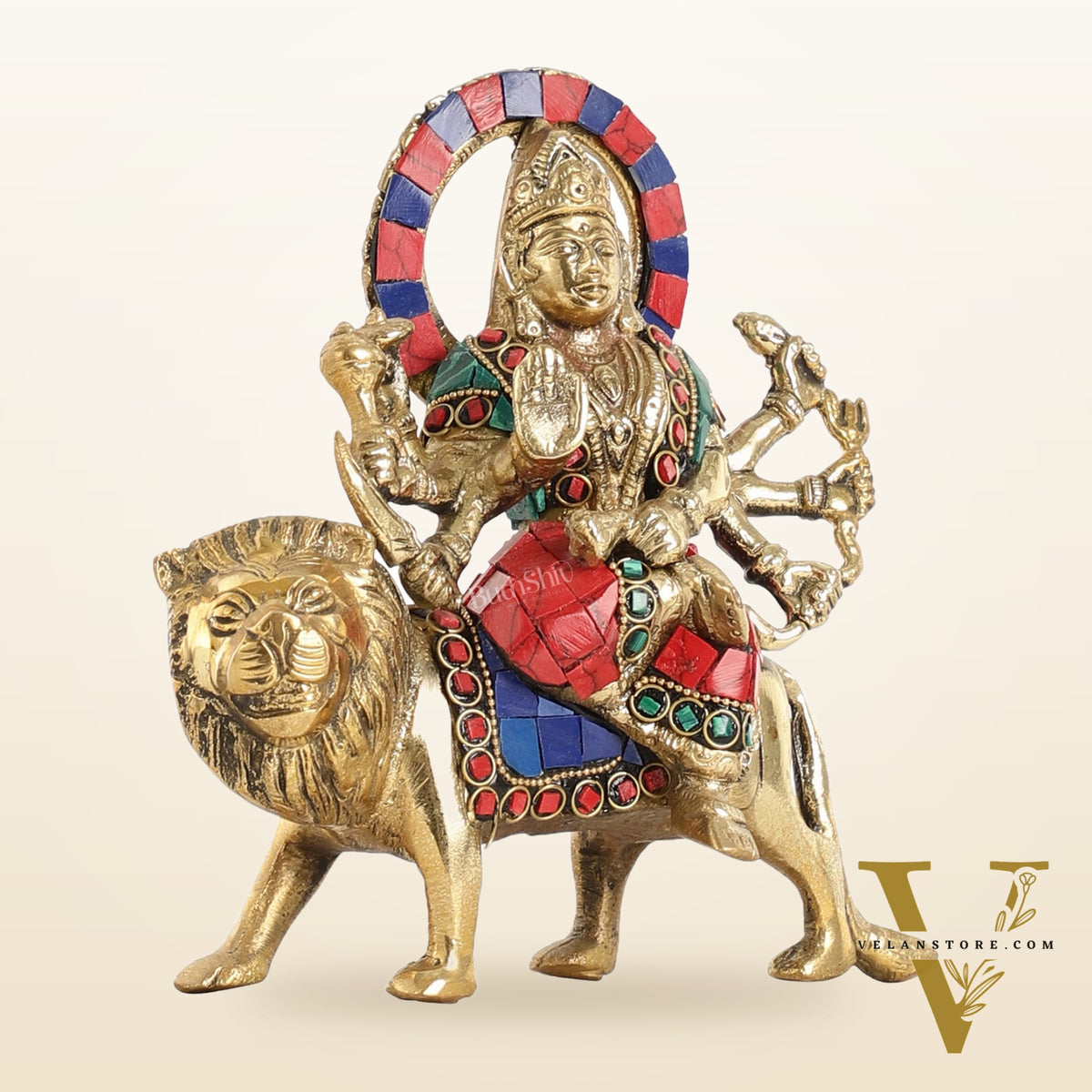 Brass durga mata idol 6 inch