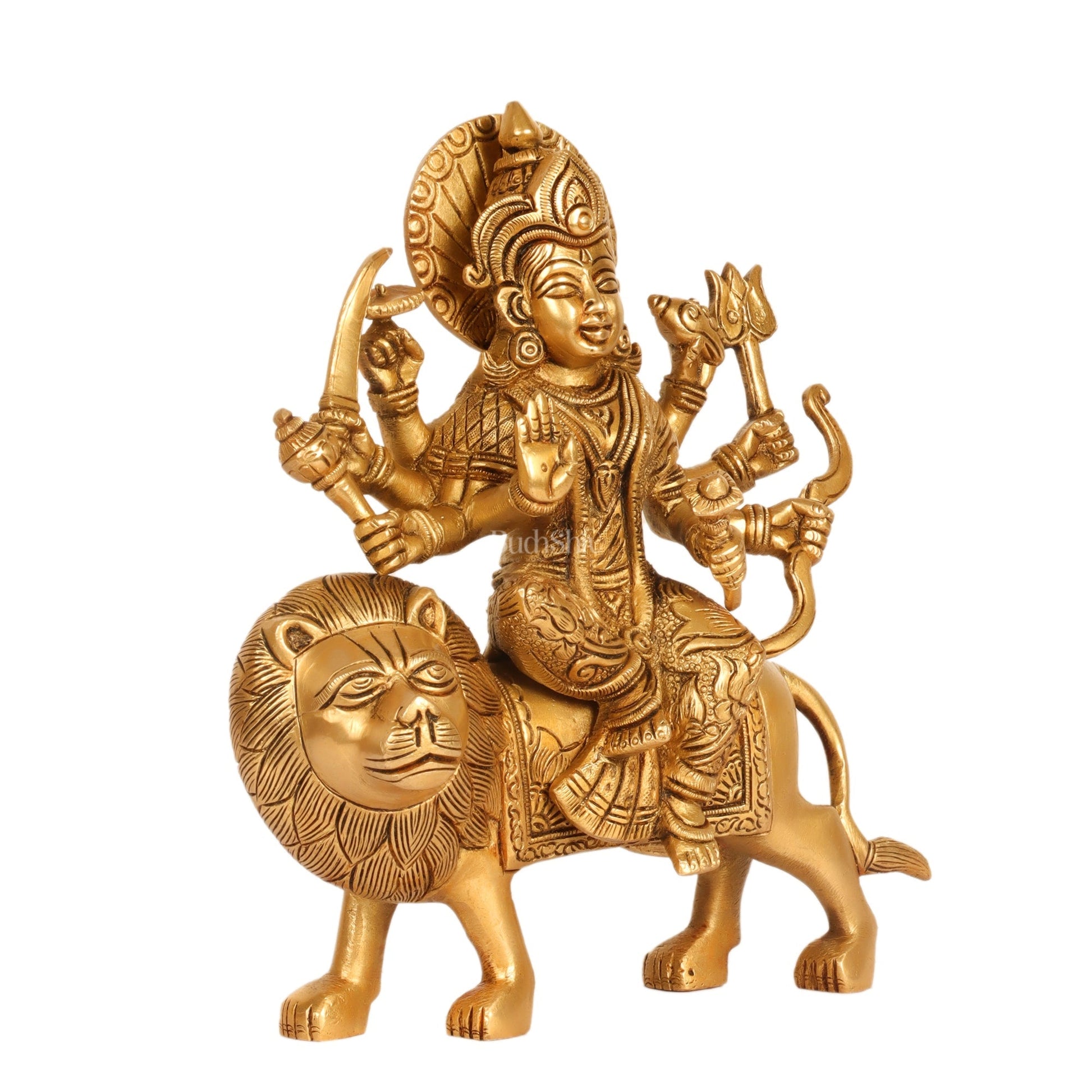 Brass Durga Superfine Statue 8"