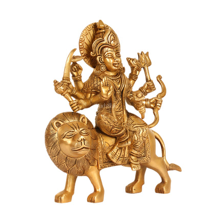 Brass Durga Superfine Statue 8"