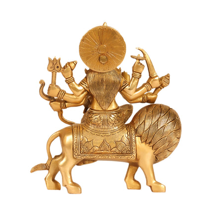 Brass Durga Superfine Statue 8"