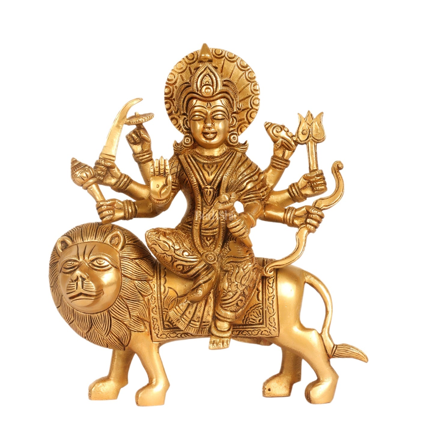 Brass Durga Superfine Statue 8"