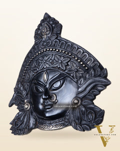 Brass Durga Wall Hanging 8x11 inch black edition