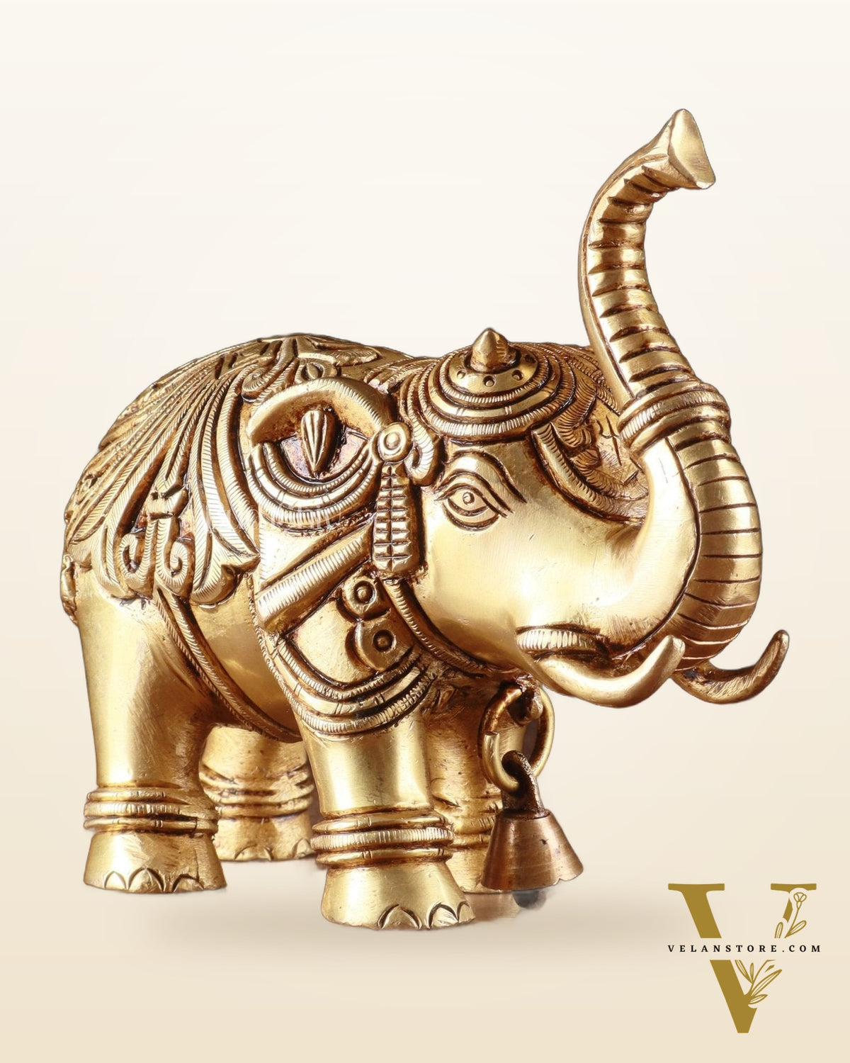 Brass elephant statue 4.5” x 6” x 2.5”