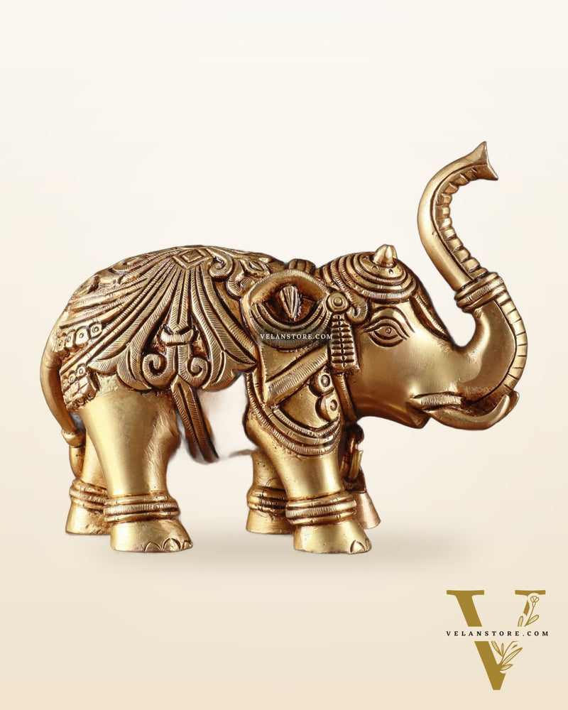 Brass elephant statue 4.5” x 6” x 2.5”