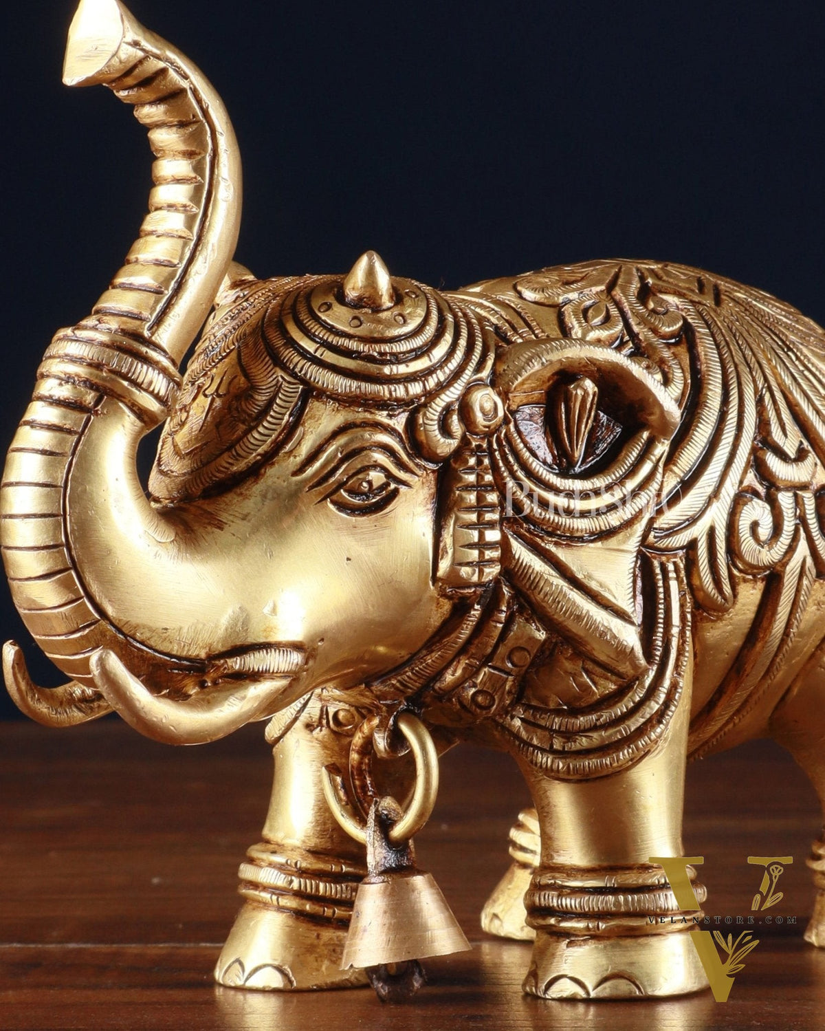Brass elephant statue 4.5” x 6” x 2.5”