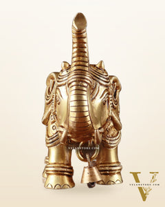 Brass elephant statue 4.5” x 6” x 2.5”
