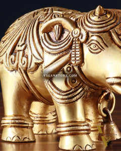 Brass elephant statue 4.5” x 6” x 2.5”