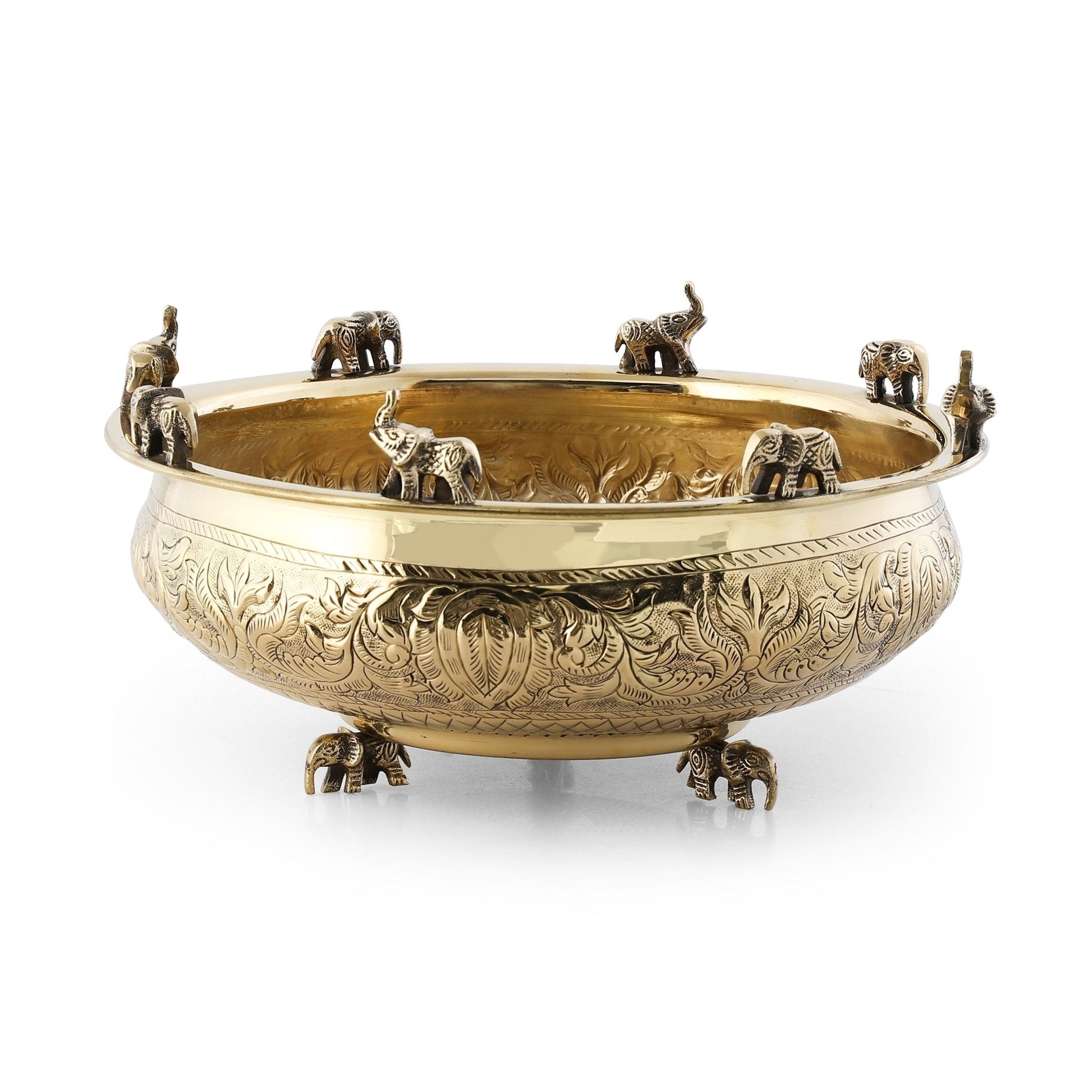Elephant Brass Urli Bowl