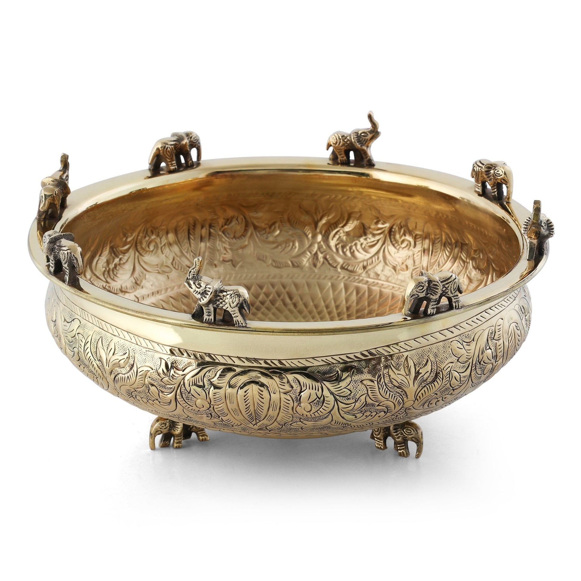 Elephant Brass Urli Bowl