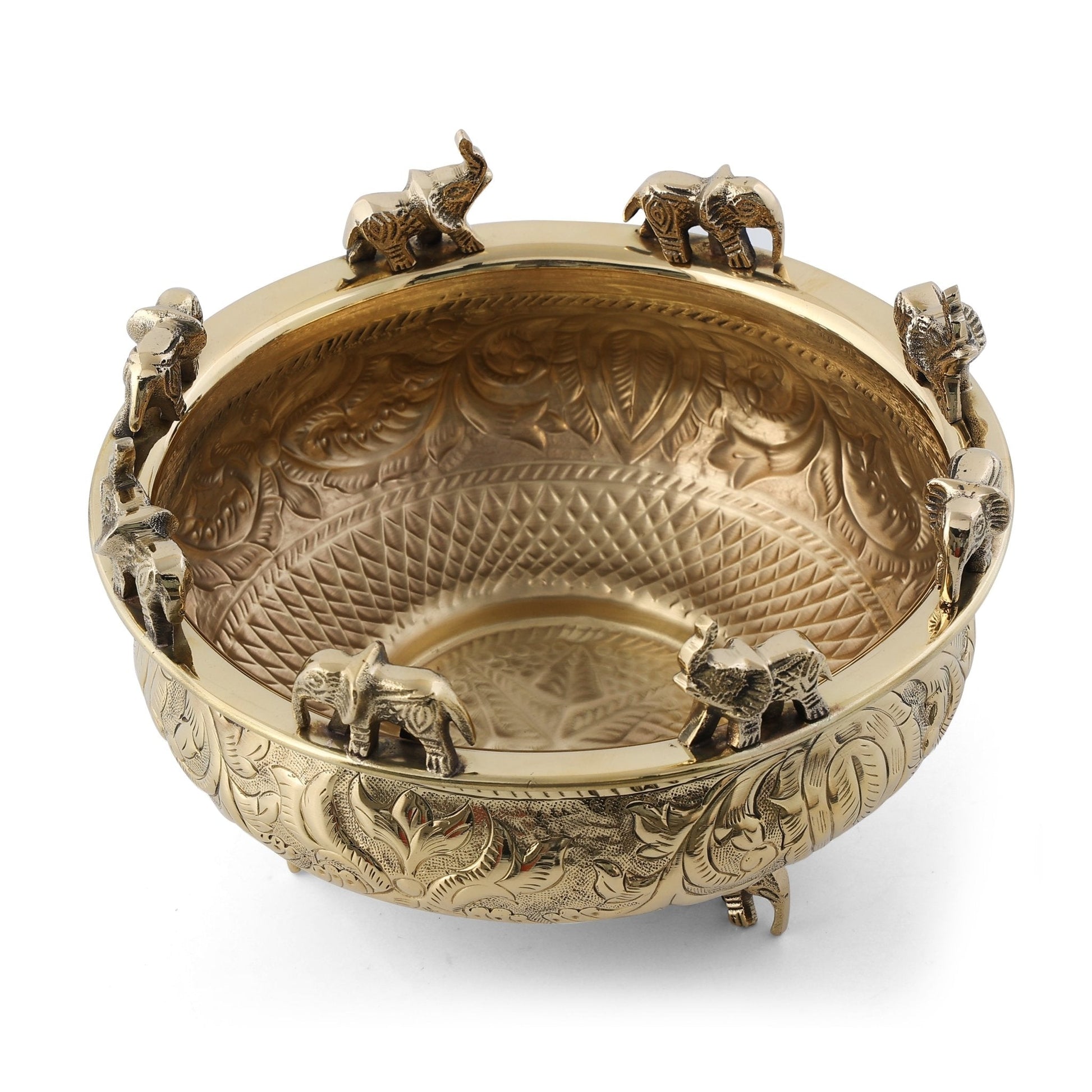 Elephant Brass Urli Bowl