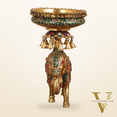 Brass elephant urli Large 21 inch