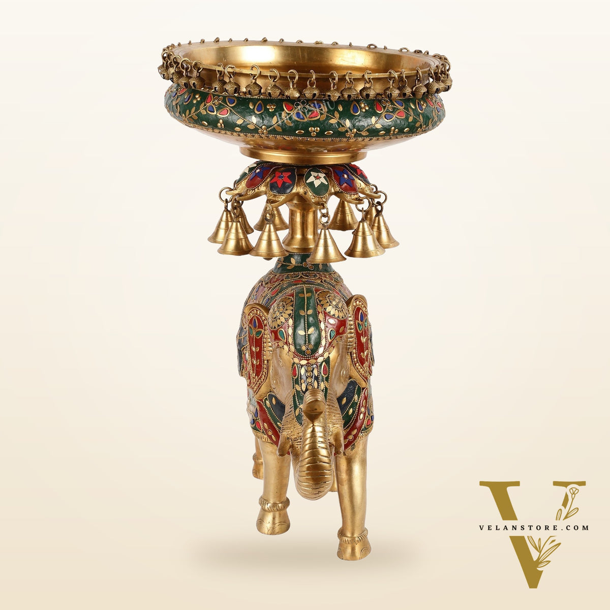 Brass elephant urli Large 21 inch