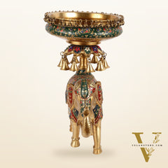 Brass elephant urli Large 21 inch