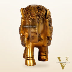 Brass Engraved Elephant Statue table accent 5"