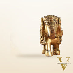 Brass Engraved Elephant Statue table accent 5"