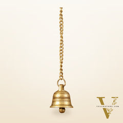 Brass Engraved hanging bell 2.5 inch diameter