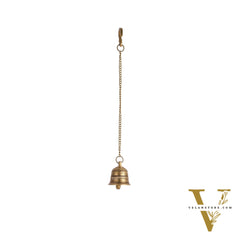 Brass Engraved hanging bell 3.5 inch diameter