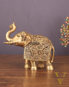 Brass Engraved Statue table accent 7"