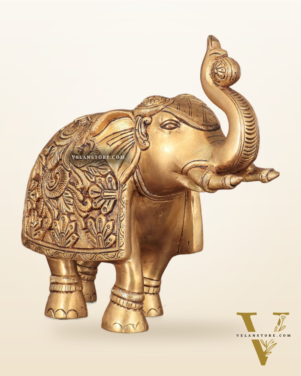 Brass Engraved Statue table accent 7"