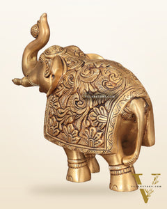 Brass Engraved Statue table accent 7"
