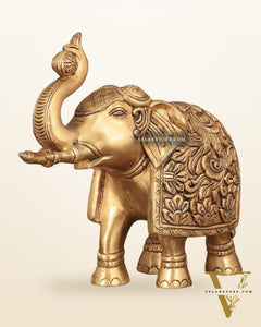 Brass Engraved Statue table accent 7"