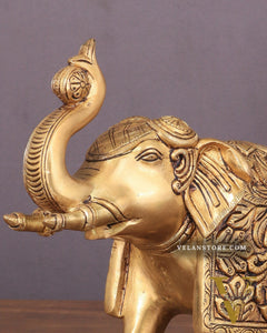 Brass Engraved Statue table accent 7"