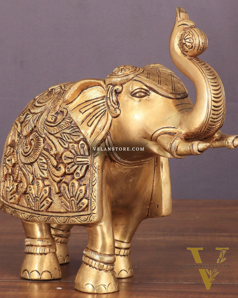 Brass Engraved Statue table accent 7"
