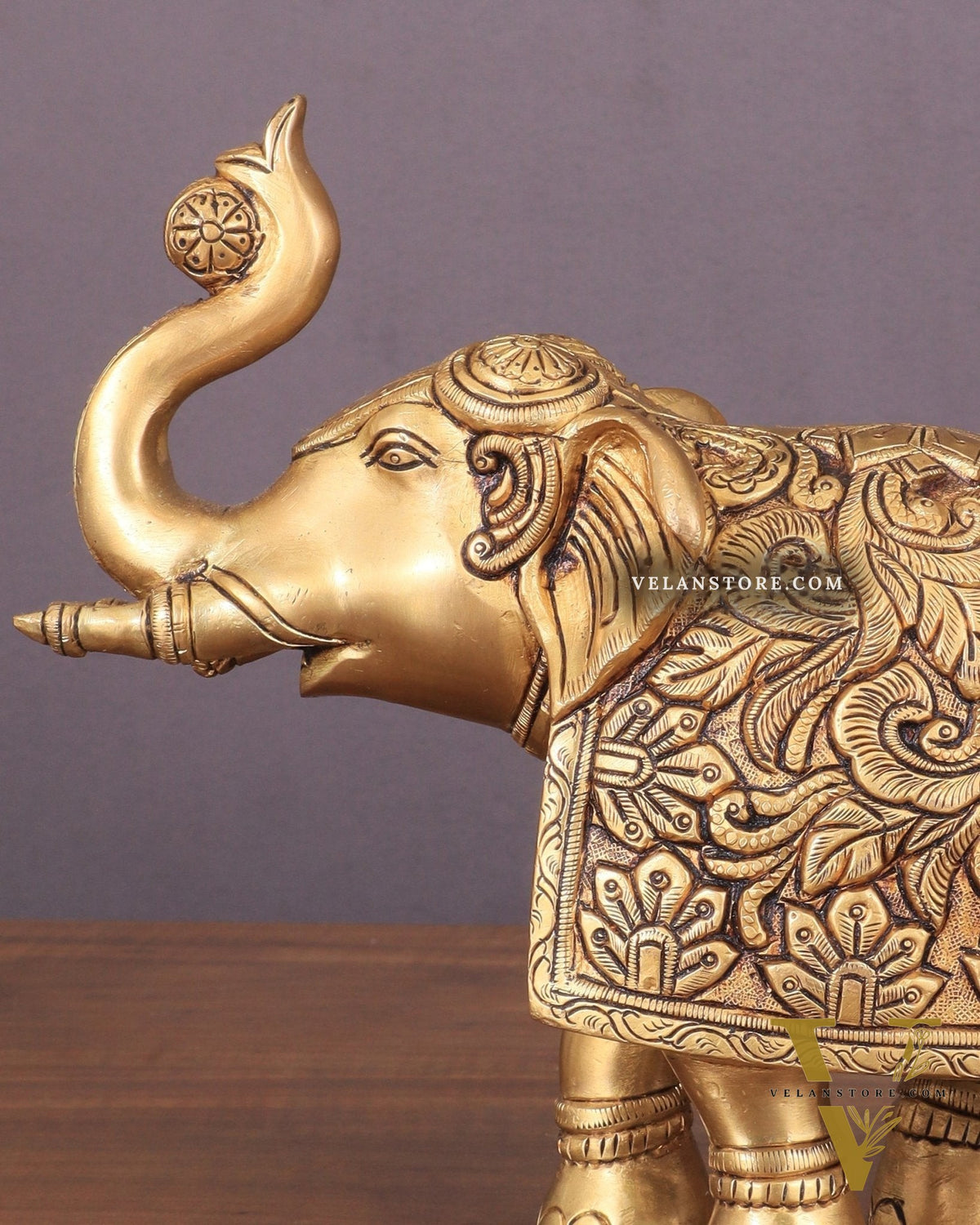 Brass Engraved Statue table accent 7"